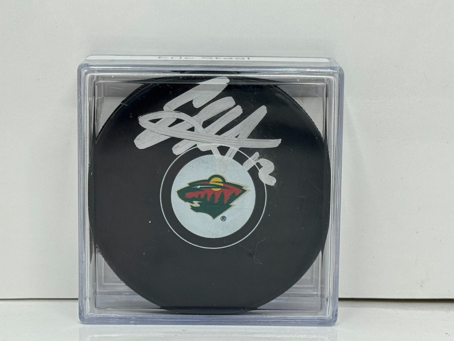 Eric Staal Minnesota Wild Signed NHL Autograph Puck Silver Auto COA Rinkside