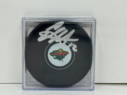 Eric Staal Minnesota Wild Signed NHL Autograph Puck Silver Auto COA Rinkside