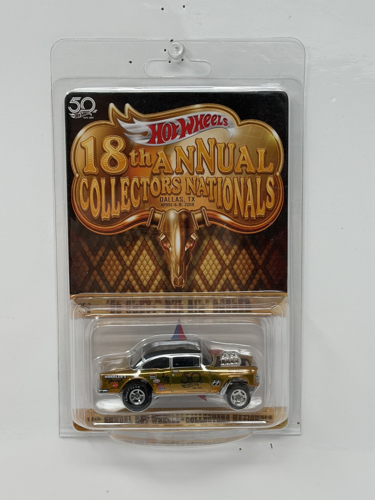 Hot Wheels 2018 18th Collectors Nationals 1955 Chevy Bel Air Gasser 1:64 Diecast