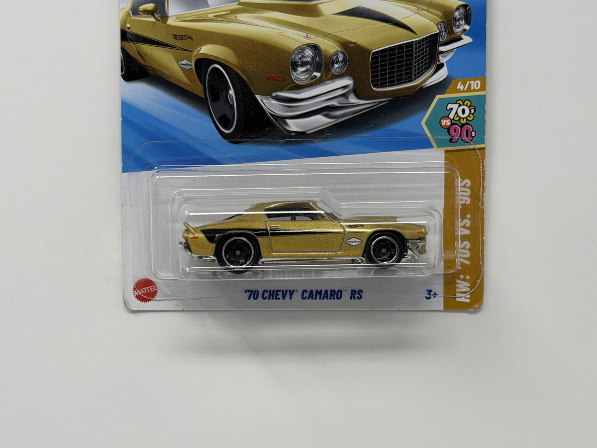 Hot Wheels HW '70s vs. '90s 1970 Chevrolet Camaro RS 1:64 Diecast Gold