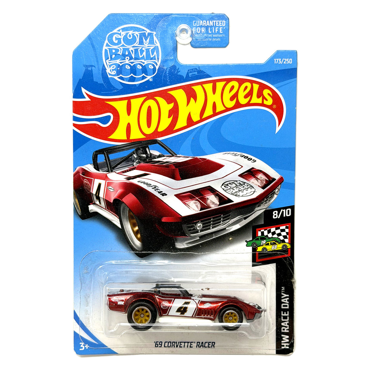 Hot Wheels Super Treasure Hunt 1969 Corvette Racer Race Day 1:64 Diecast STH