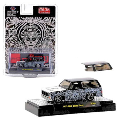 M2 Machines Dia de los Muertos 1973 GMC Jimmy Sierra Los Angeles MiJo 1:64 Diecast