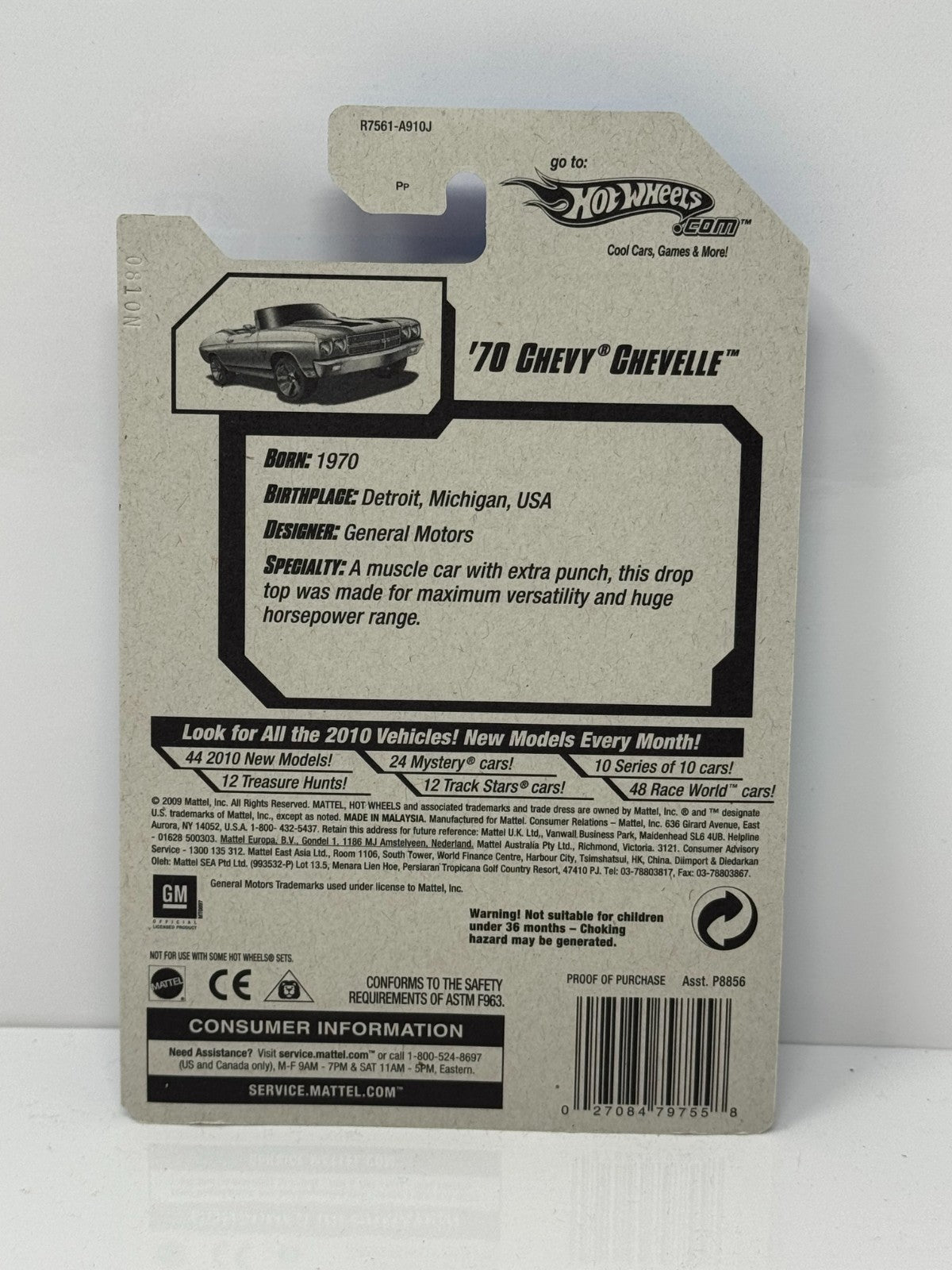 Hot Wheels Faster Than Ever 1970 Chevy Chevelle 1:64 Diecast Factory Sealed