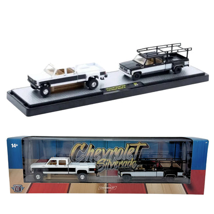 M2 Machines Chevrolet Silverado 1975 Chevrolet Silverado 30 4x4 & 1973 Chevrolet Silverado 30 1:64 Diecast