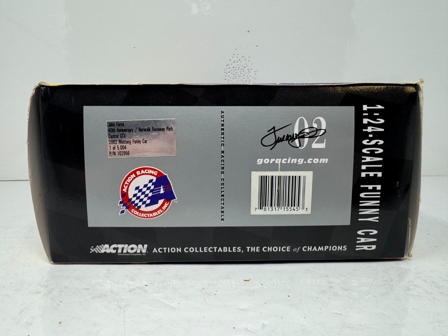 Action NHRA John Force 40th Anniv. Norwalk Raceway Park Castrol GTX 1:24 Diecast