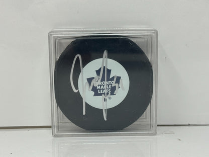 Jake Gardiner Toronto Maple Leafs Signed NHL Autograph Puck Silver Auto