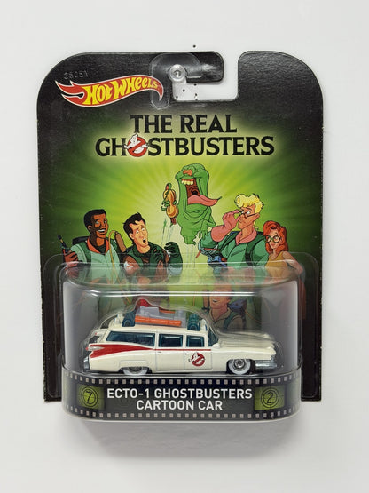 Hot Wheels Retro Entertainment Real Ghostbusters Ecto-1 Cartoon Car 1:64 Diecast