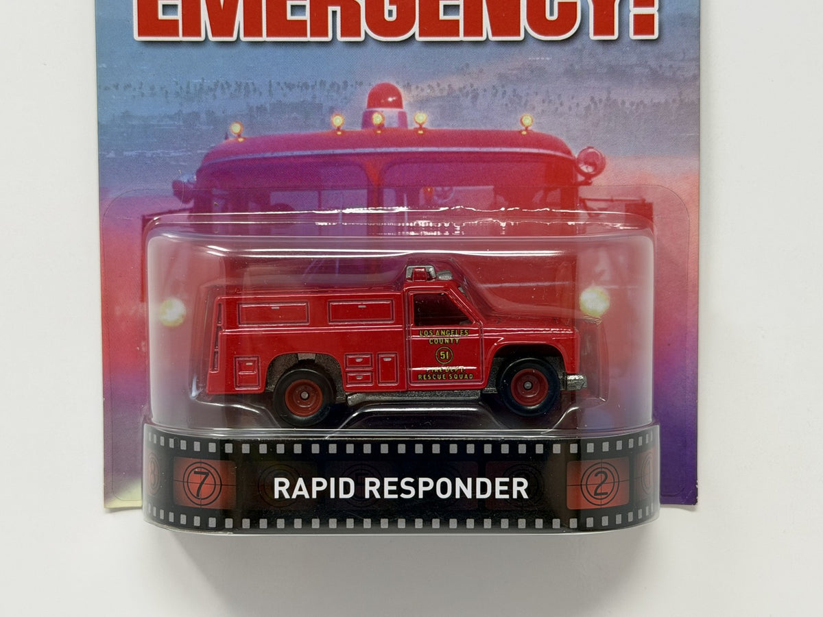 Hot Wheels Retro Entertainment Emergency Rapid Responder 1:64 Diecast Red