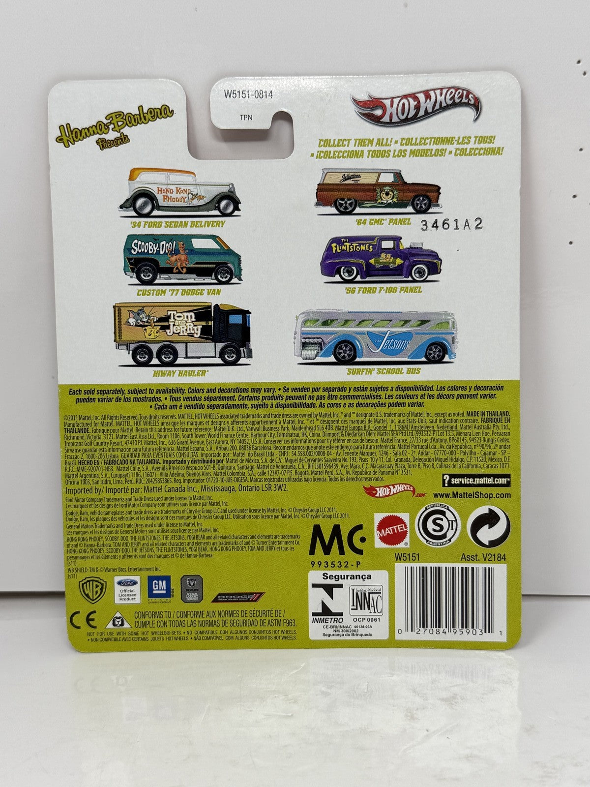 Hot Wheels The Flintstones 1956 Ford F-100 Panel 1:64 Diecast Real Riders