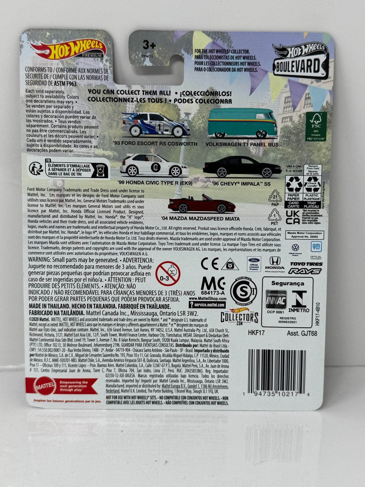 Hot Wheels Premium Boulevard #71 1993 Ford Escort RS Cosworth 1:64 Diecast