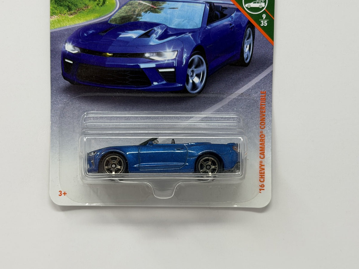 Matchbox Road Trip 2016 Chevrolet Camaro Convertible 1:64 Diecast Blue V2