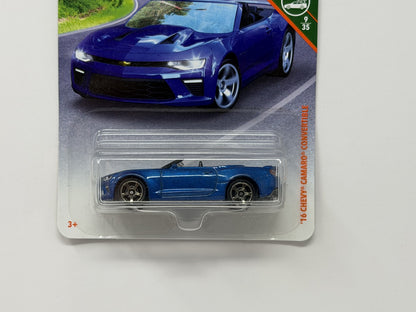 Matchbox Road Trip 2016 Chevrolet Camaro Convertible 1:64 Diecast Blue V2