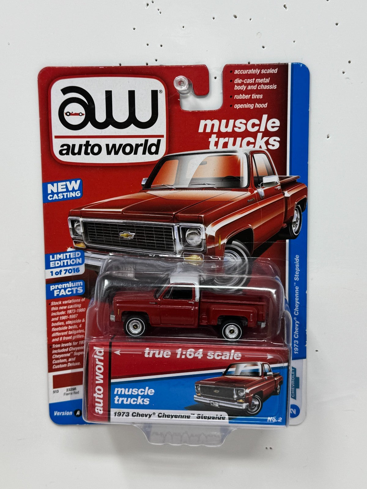 Auto World Muscle Trucks 1973 Chevy Cheyenne Stepside 1:64 Diecast