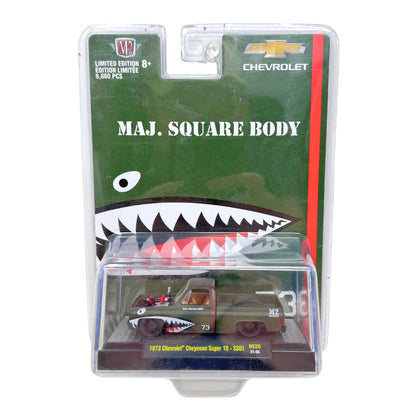 M2 Machines Maj. Square Body 1973 Chevrolet Cheyenne Super 10 1:64 Diecast