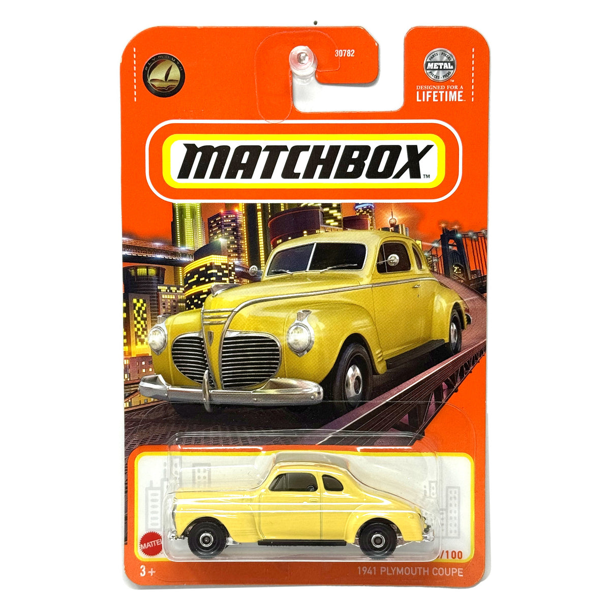 Matchbox 1941 Plymouth Coupe 1:64 Diecast Yellow