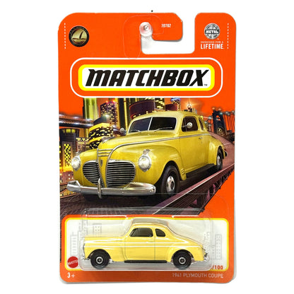 Matchbox 1941 Plymouth Coupe 1:64 Diecast Yellow