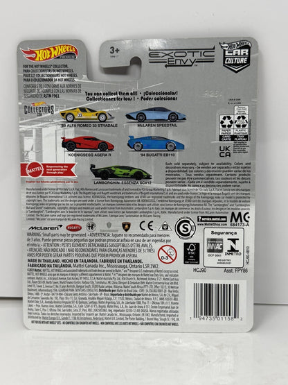Hot Wheels Premium Exotic Envy Koenigsegg Agera R 1:64 Diecast