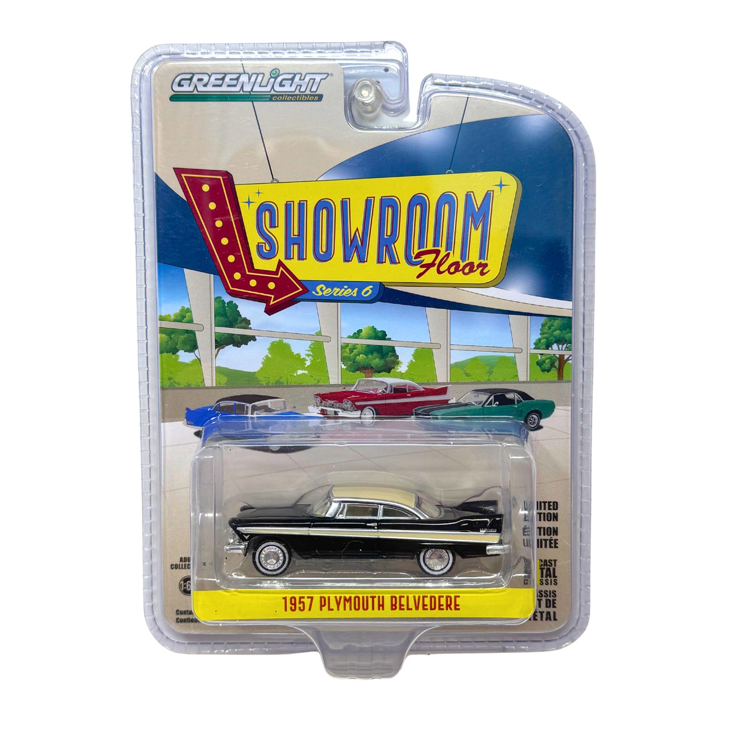 Greenlight 1957 Plymouth Belvedere Showroom Floor Series 6 1:64 Diecast