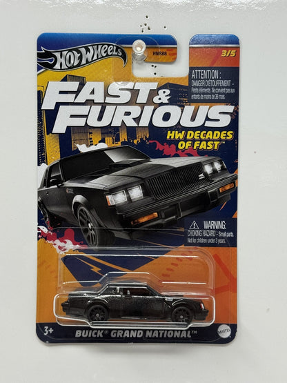Hot Wheels Fast & Furious HW Decades of Fast Buick Grand National 1:64 Diecast