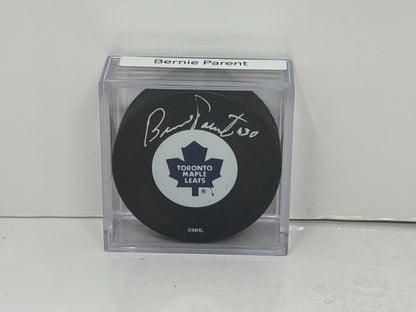 Bernie Parent Toronto Maple Leafs Signed NHL Autograph Puck Silver Auto COA AJ's