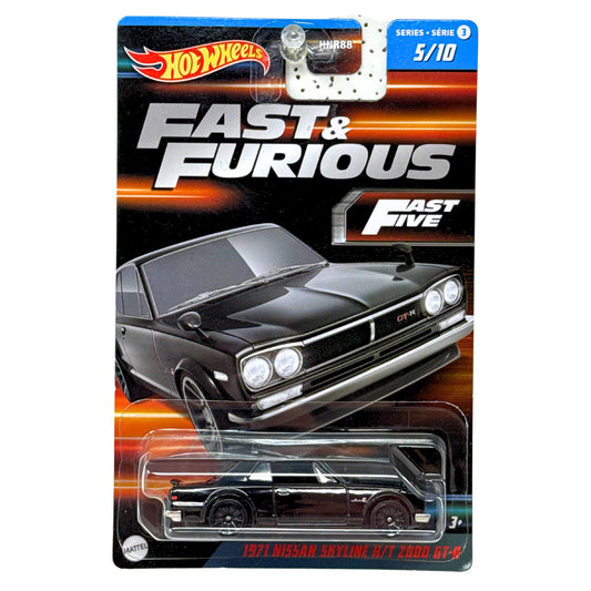 Hot Wheels Fast & Furious 1971 Nissan Skyline H/T 2000 GT-R JDM 1:64 Diecast