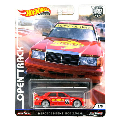 Hot Wheels Open Track Mercedes-Benz 190E 2.5-16 1:64 Diecast Real Riders
