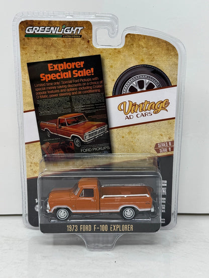 Greenlight Vintage AD Cars 1973 Ford F-100 Explorer 1:64 Diecast