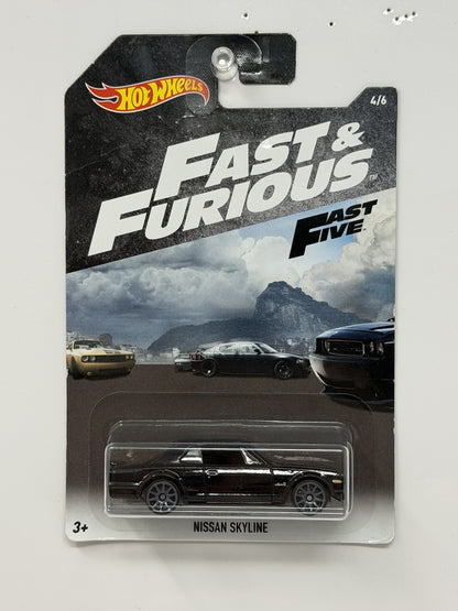 Hot Wheels Fast & Furious Fast Five Nissan Skyline 1:64 Diecast Black