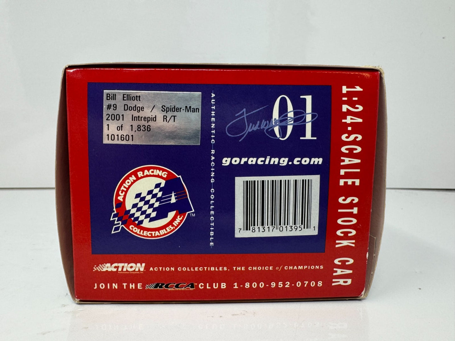 Action NASCAR Bill Elliott #9 Spider-Man 2001 Dodge Intrepid RT 1:24 Diecast