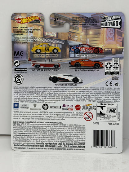 Hot Wheels Premium Boulevard #9 2018 COPO Camaro SS 1:64 Diecast