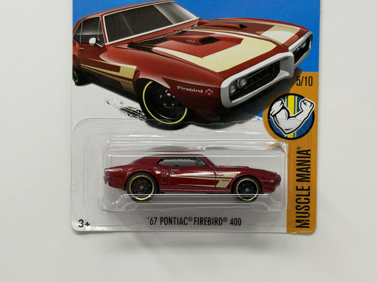 Hot Wheels Muscle Mania 1967 Pontiac Firebird 400 1:64 Diecast Red US Card
