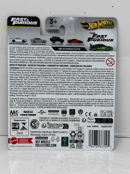 Hot Wheels Premium Fast & Furious 1995 Mitsubishi Eclipse 1:64 Diecast