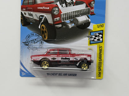Hot Wheels HW Speed Graphics 1955 Chevy Bel Air Gasser Red 1:64 Diecast