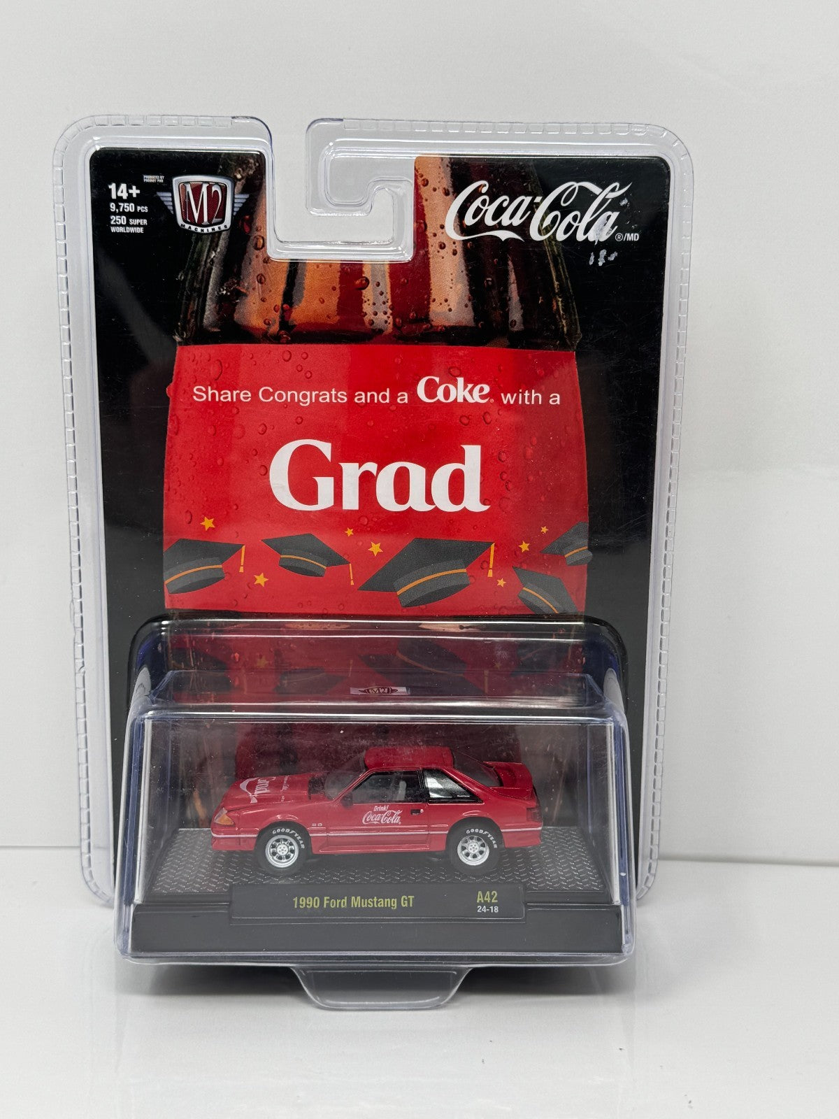 M2 Machines Coca-Cola Grad 1990 Ford Mustang GT 1:64 Diecast