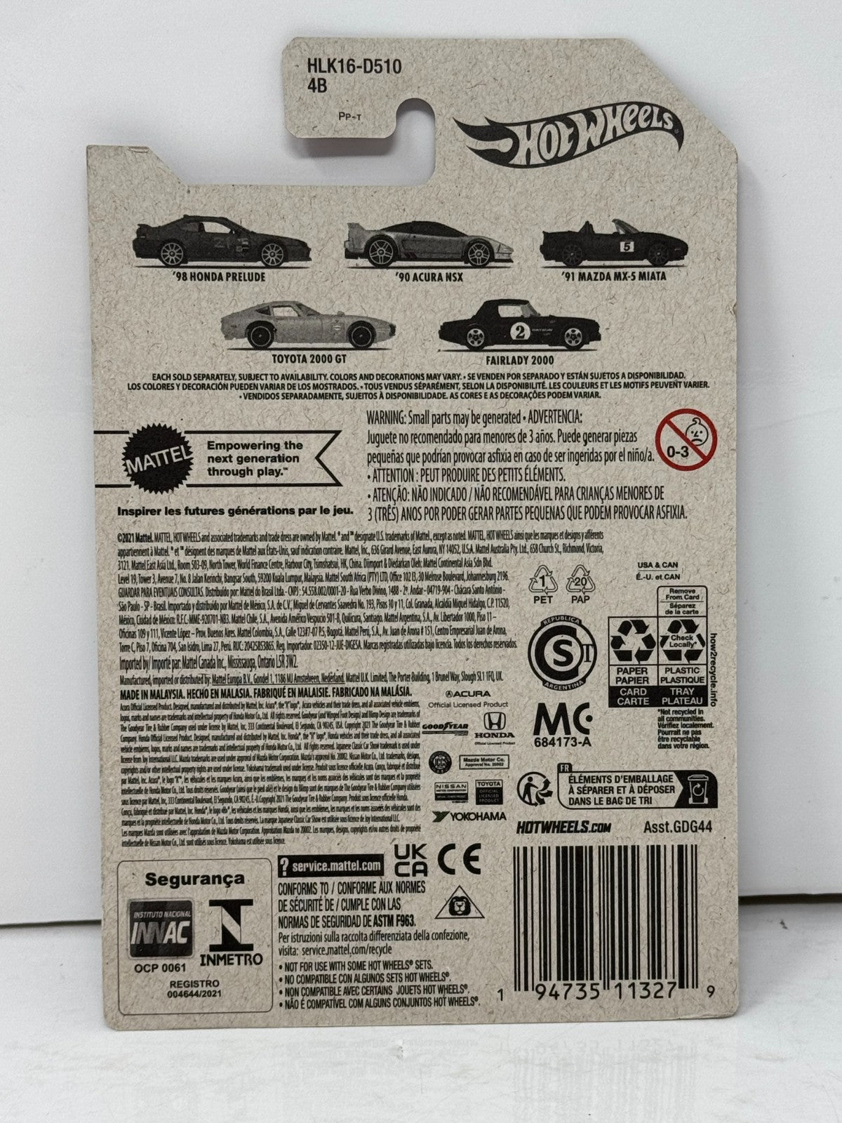 Hot Wheels Japanese Classics 1998 Honda Prelude JDM 1:64 Diecast