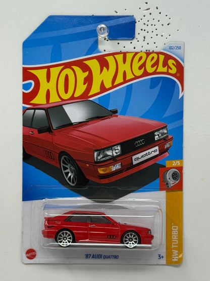 Hot Wheels Turbo 1987 Audi Quattro 1:64 Diecast Red