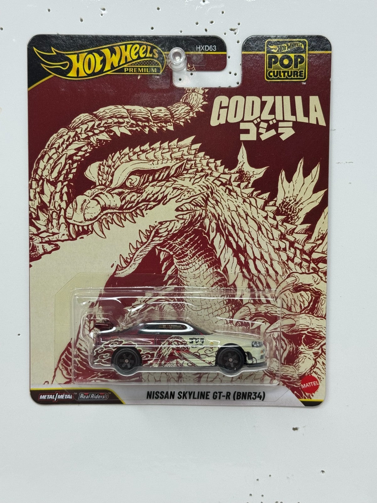 Hot Wheels Premium Godzilla Nissan Skyline GT-R (BNR34) 1:64 Diecast