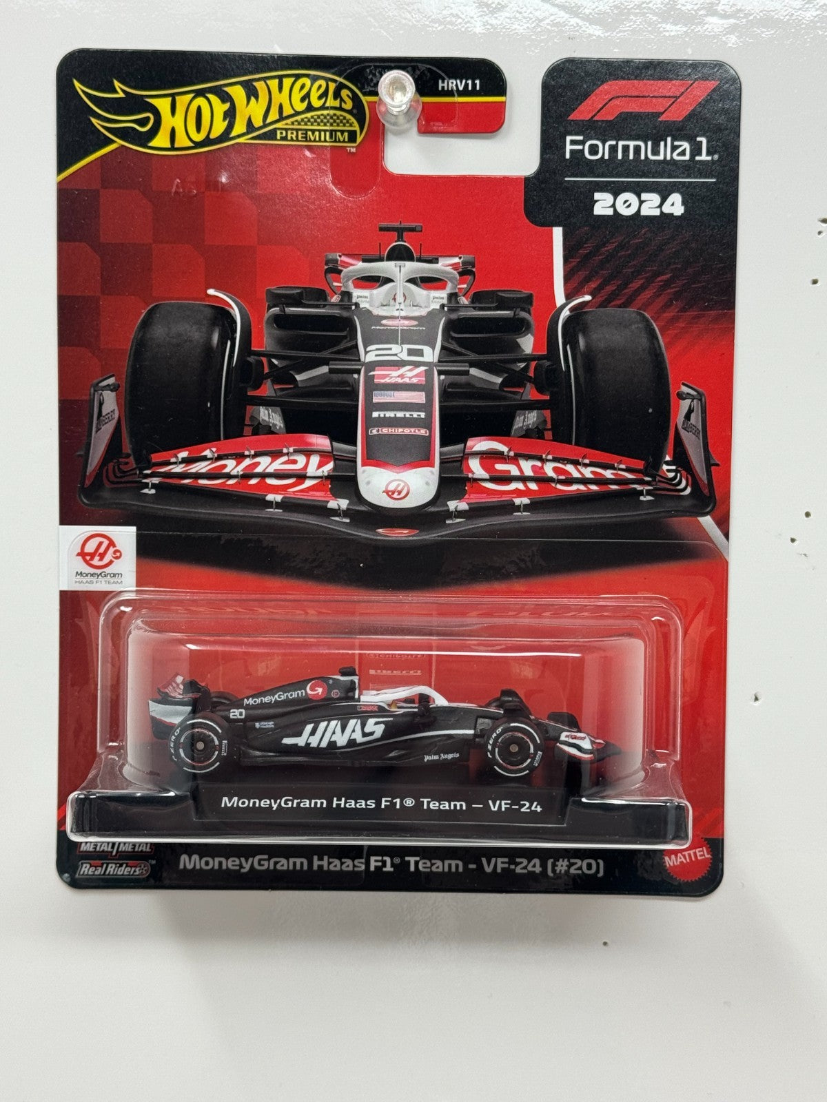 Hot Wheels Premium Formula 1 MoneyGram Haas F1 Team VF-24 #20 1:64 Diecast