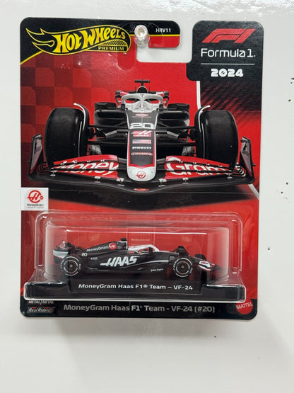 Hot Wheels Premium Formula 1 MoneyGram Haas F1 Team VF-24 #20 1:64 Diecast