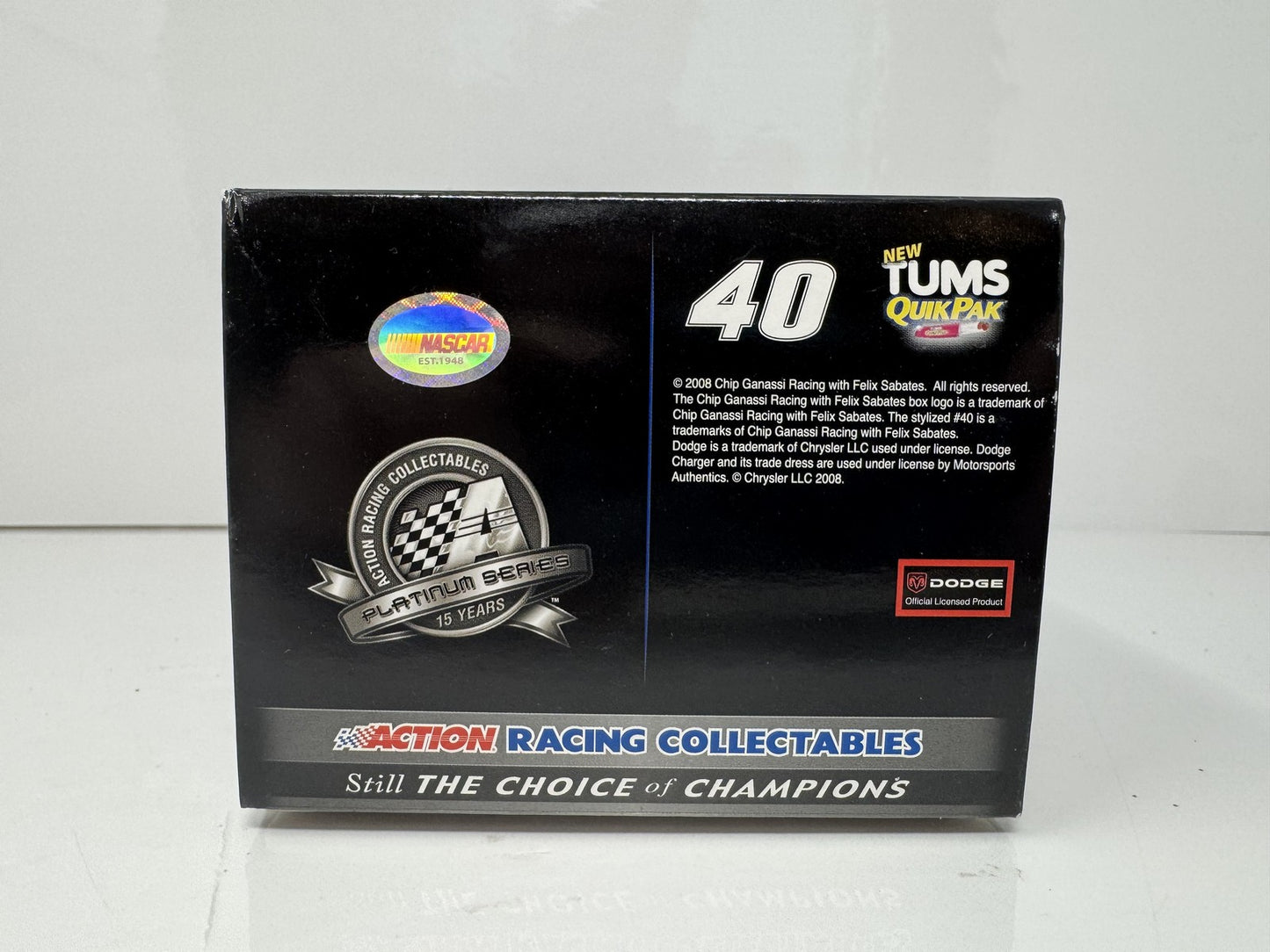 Action Nascar Dario Franchitti #40 Tums 2008 Dodge Charger 1:24 Diecast