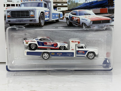 Hot Wheels Premium Team Transport #46 1972 Plymouth Cuda Retro Rig 1:64 Diecast