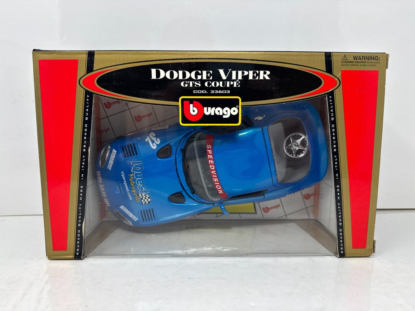 Bburago Dodge Viper GTS Coupe Gold Collection 1:18 Diecast