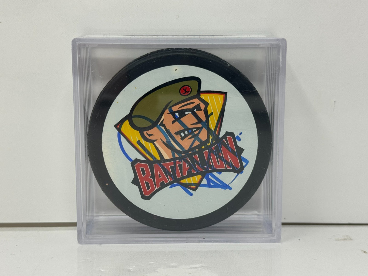Raffi Torres Brampton Battalion Signed OHL Autograph Puck Blue Auto