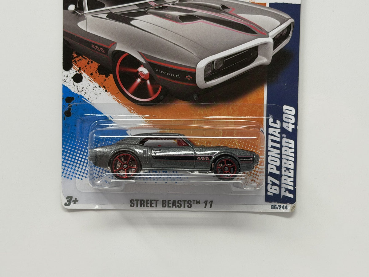 Hot Wheels Street Beasts 1967 Pontiac Firebird 400 1:64 Diecast Gray