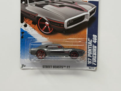 Hot Wheels Street Beasts 1967 Pontiac Firebird 400 1:64 Diecast Gray