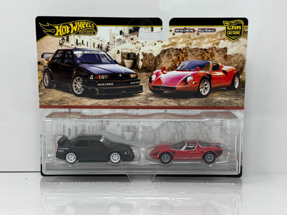 Hot Wheels Premium Car Culture Alfa Romeo 155 V6 TI & 33 Stradale 1:64 Diecast