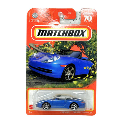 Matchbox Porsche 911 Carrera Cabriolet 1:64 Diecast Blue