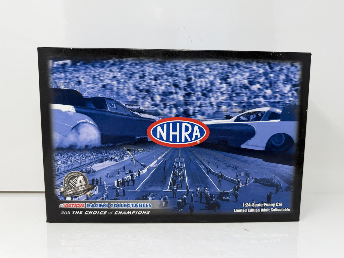 Action NHRA John Force Castrol Retro Ford Mustang Funny Car Liquid 1:24 Diecast