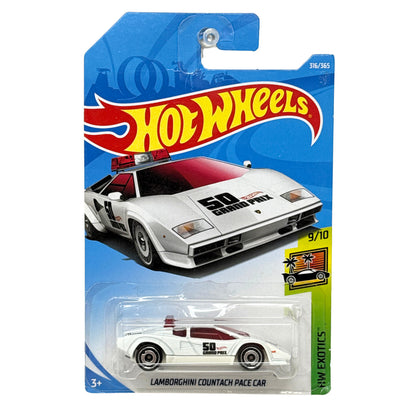 Hot Wheels Exotics Lamborghini Countach Pace Car 1:64 Diecast