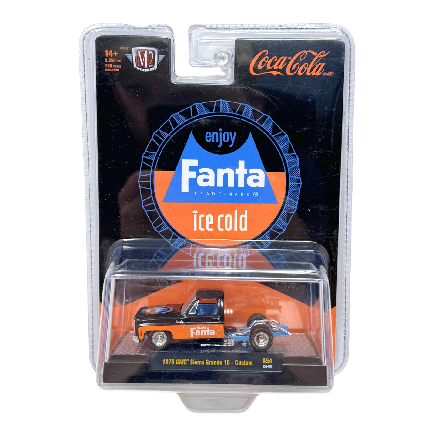 M2 Machines Coca-Cola Fanta 1976 GMC Sierra Grande 15 Custom 1:64 Diecast V2